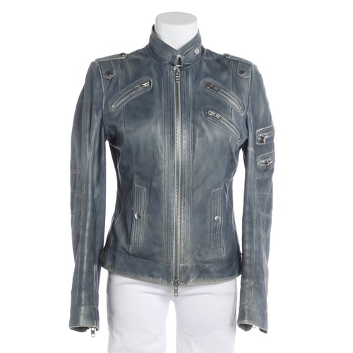 Schyia lederjacke grau - lederjacke,