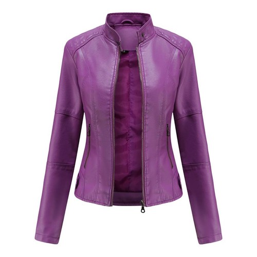 Damen stehkragen bikerjacke - damen,