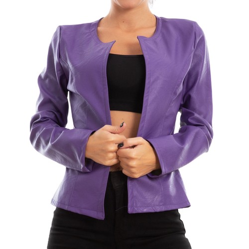 Damen jacke kurz kunstleder - damen,