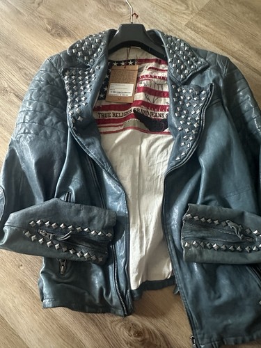 Lederjacke mit aufgesetzten - lederjacke,