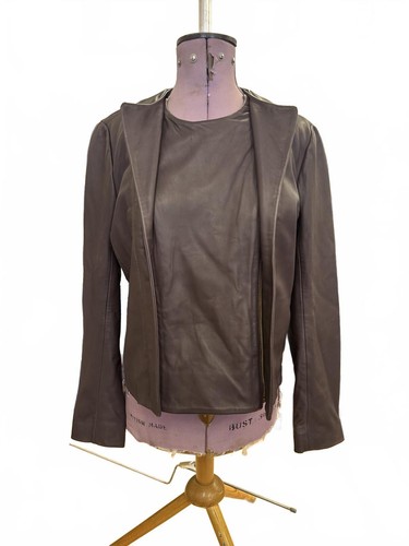 Linea lederjacke pflaume - linea,