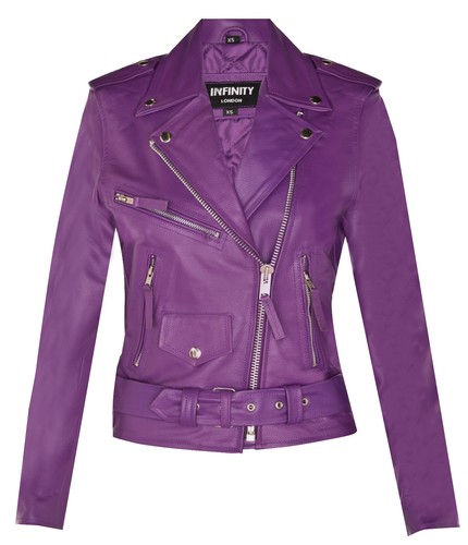 Lila brando bikerjacke - lila, damen